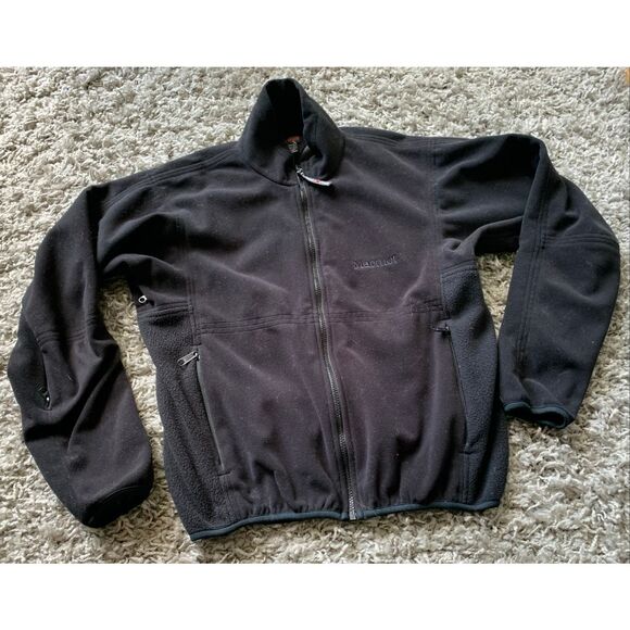 Marmot Black Windstopper Full Zip Gorpcore Fleece Jacket Coat men’s M - Picture 1 of 10